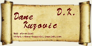 Dane Kuzović vizit kartica